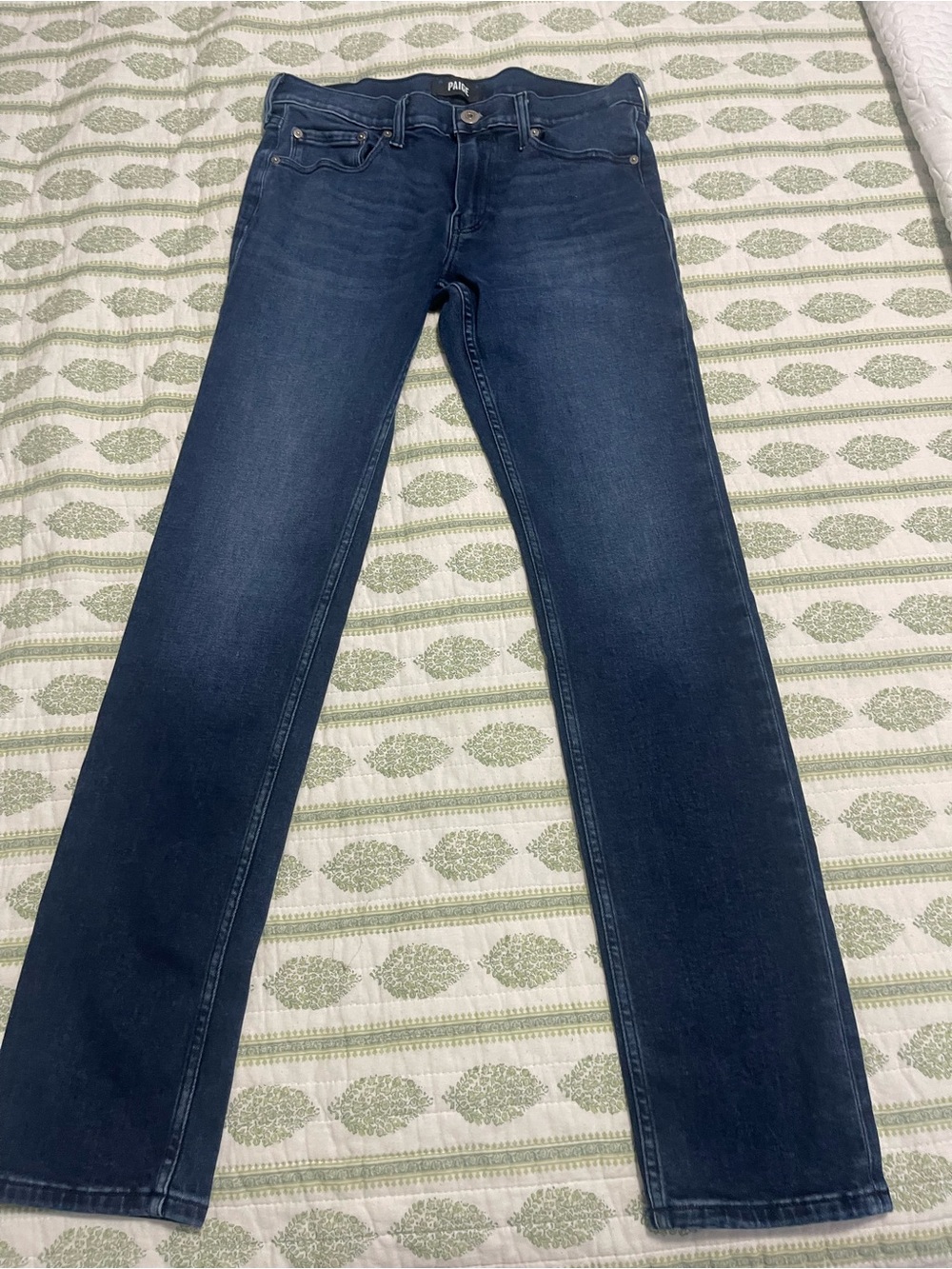 PAIGE Dark Indigo Straight-Leg Jeans